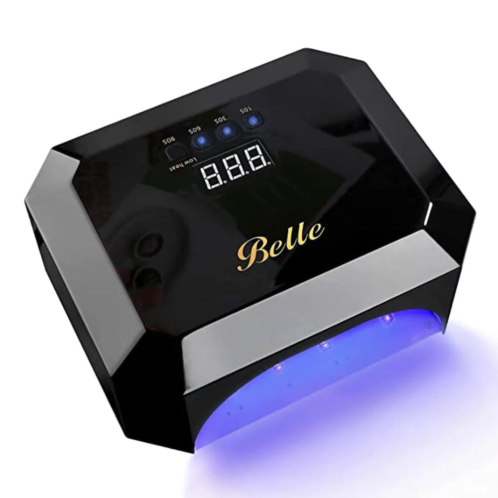 Belle Cordless UV LED Nail Lamp, 54W Gel Dryer with Auto Sensor & Timer for Acrylic Nails - Black