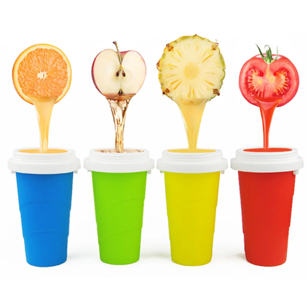 Capacity Slushy Cup Summer Squeeze Homemade Juice Water Bottle Quick-Frozen Smoothie Sand Cup Pinch Fast Cooling Magic Ice Cream