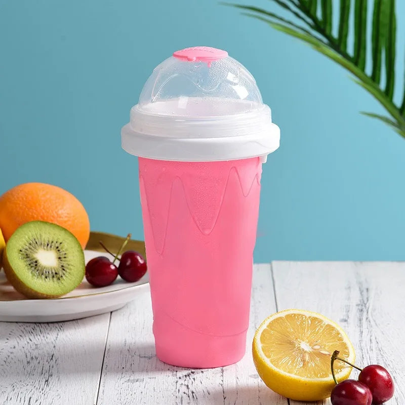 Capacity Slushy Cup Summer Squeeze Homemade Juice Water Bottle Quick-Frozen Smoothie Sand Cup Pinch Fast Cooling Magic Ice Cream