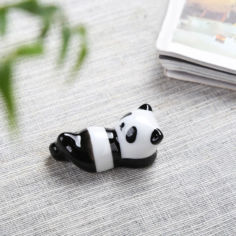 Chinese Style Chopstick Panda Chopstick Rest Creative Cute Ceramic Chopsticks Holder Stand Kitchen Supplies Tableware Utensil