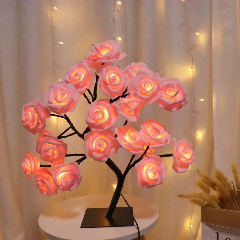 24 LED Rose Tree Lights – A Touch of Elegance and Warm Glow for Every Occasion