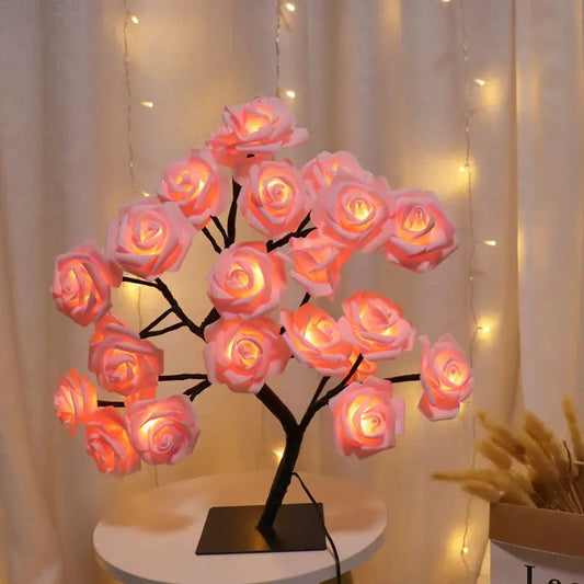 24 LED Rose Tree Lights – A Touch of Elegance and Warm Glow for Every Occasion