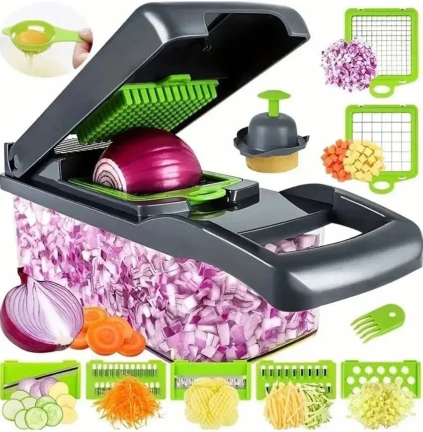 14/16-in-1 Multifunctional Vegetable Chopper, Onion Chopper, Handle, Food Grater, Food Chopper, Kitchen Vegetable Slicer, Dicer Cutter