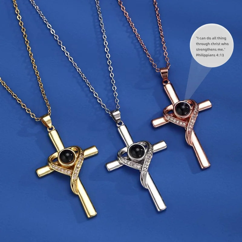 Faith's Secret: Eternal Holy Cross with Personalized Scripture