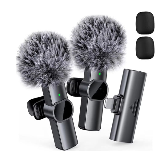 New Wireless Lavalier Microphone Portable Audio Video Recording Mini Live Interview Recording Gaming for Iphone Type C Mic