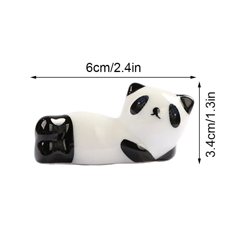 Chinese Style Chopstick Panda Chopstick Rest Creative Cute Ceramic Chopsticks Holder Stand Kitchen Supplies Tableware Utensil