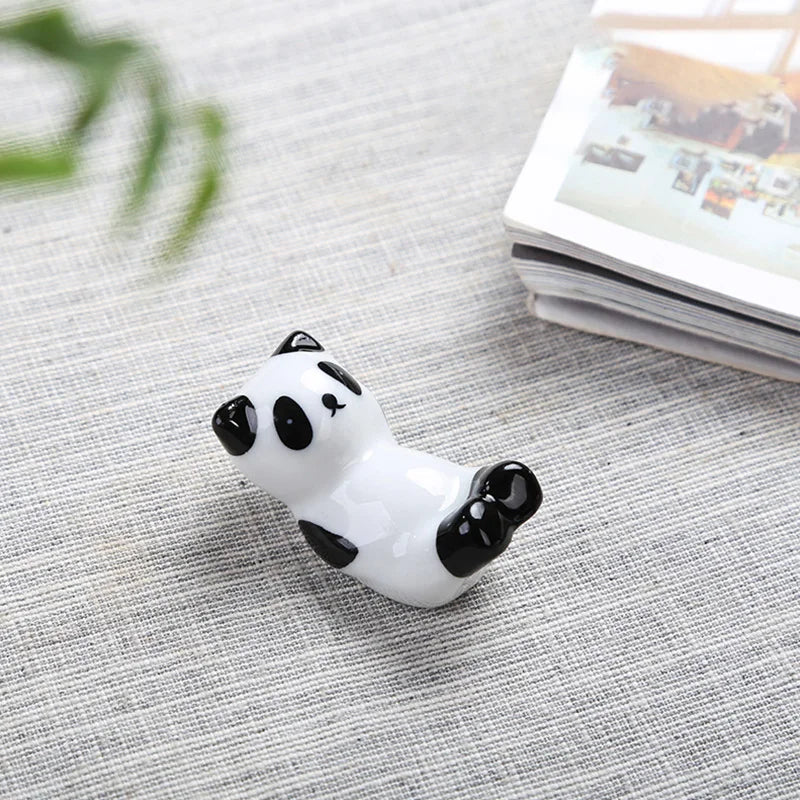 Chinese Style Chopstick Panda Chopstick Rest Creative Cute Ceramic Chopsticks Holder Stand Kitchen Supplies Tableware Utensil