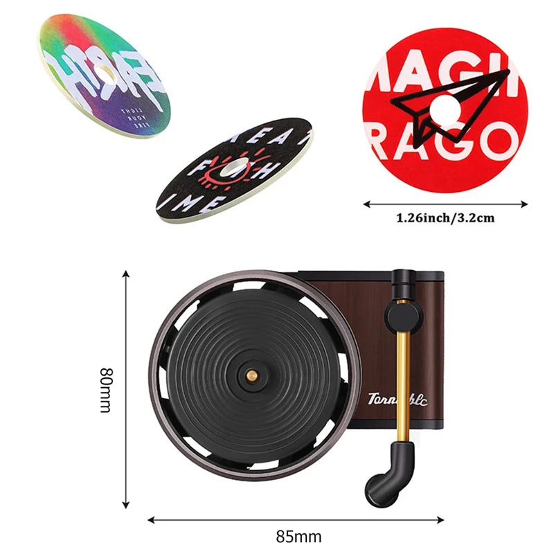 Car Air Freshener Record Player Turntable Car Perfume Clip Vinyl Phonograph Air Vent Outlet Aromatherapy Clip Smell Diffuser